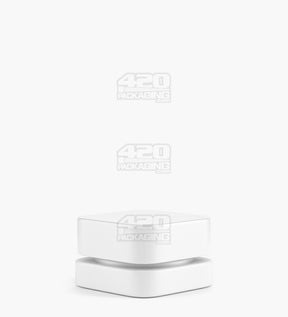 Qube 32mm White 5ml Glass Concentrate Jar W/ White Lid 250/Box - 2