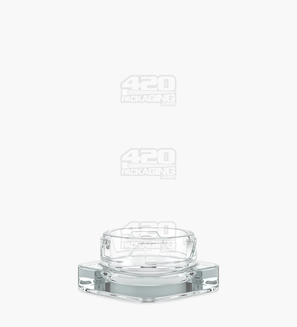 Qube 32mm Clear Glass Concentrate Jar W/ White Lid 250/Box - 2
