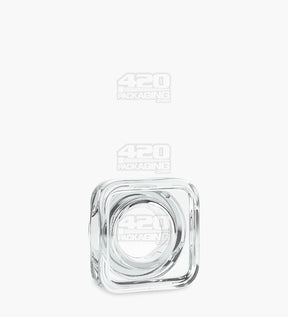 Qube 32mm Clear Glass Concentrate Jar W/ White Lid 250/Box - 5