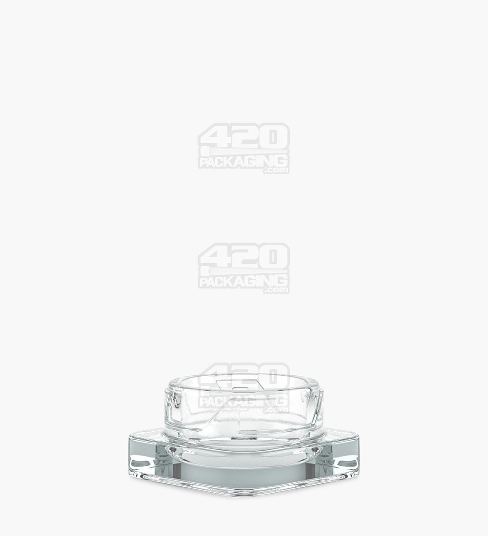 Qube 32mm Clear Glass Concentrate Jar W/ Black Lid 250/Box - 2