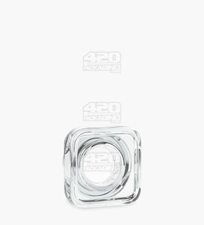 Qube 32mm Clear Glass Concentrate Jar W/ Black Lid 250/Box - 5