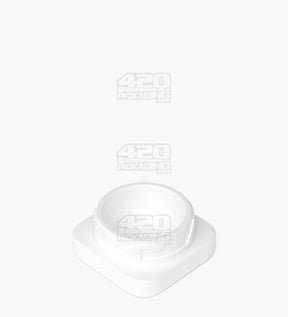 Qube 38mm White 9ml Glass Concentrate Jar W/ White Lid 250/Box - 4