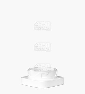 Qube 38mm White 9ml Glass Concentrate Jar W/ White Lid 250/Box - 3