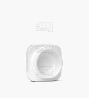 Qube 38mm White 9ml Glass Concentrate Jar W/ White Lid 250/Box - 5