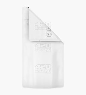 Matte-White 5" x 8.8" Mylar Child Resistant Tamper Evident Bags (14 grams) 250/Box