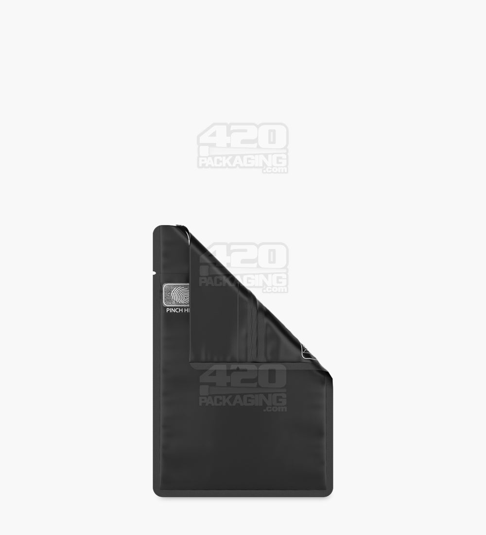 Child Resistant & Tamper Evident | Pinch N Slide 3.0 Matte Black Mylar Bags | 3.4in x 4.4in - 1g - 250 Count