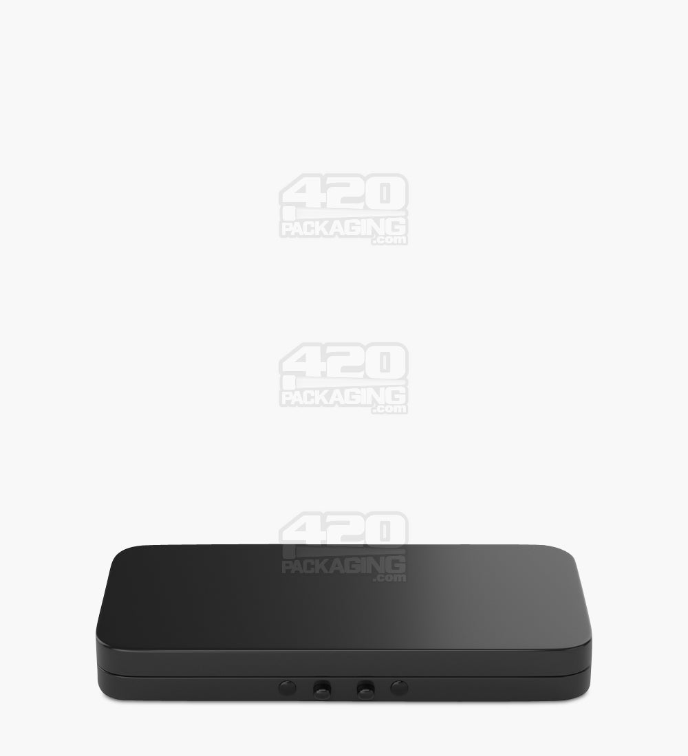 Child Resistant & Sustainable Hinged-Lid Large 3/4 Pack Edible & Joint Black Tin Box 100/Box - 5