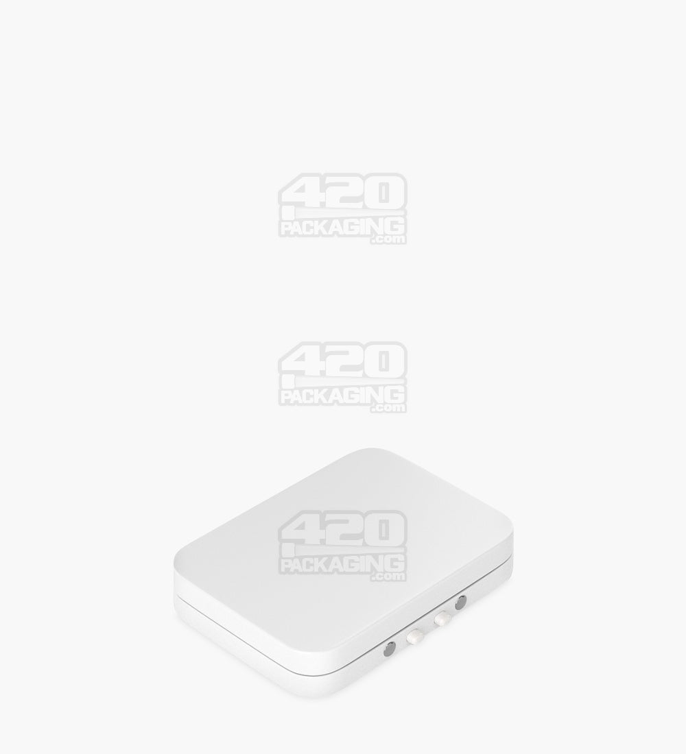 Child Resistant & Sustainable Hinged-Lid Mini Size White Tin Box 100/Box - 4