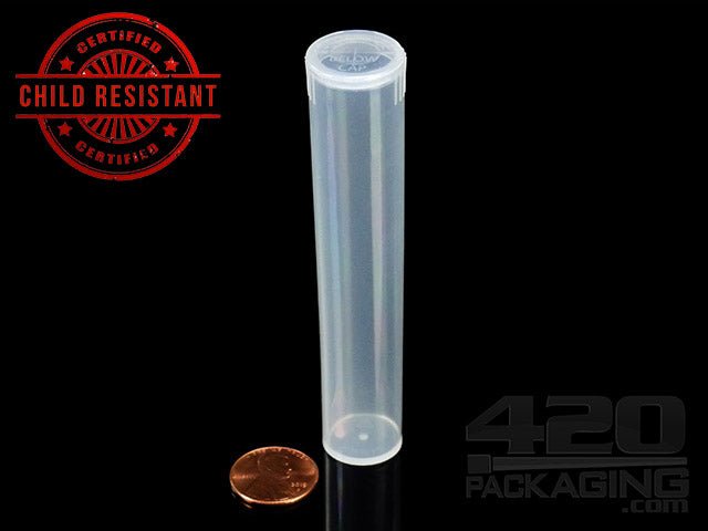 Squeezetops 84mm Transparent Child Resistant J-Tubes