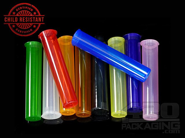 109mm Transparent Mix Plastic J-Tubes (074300) 1000/Box
