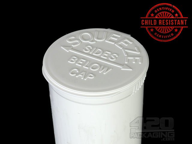 Squeezetops® PST60 Opaque Child Resistant Containers 275/Box WHT (Opaque White) - 3