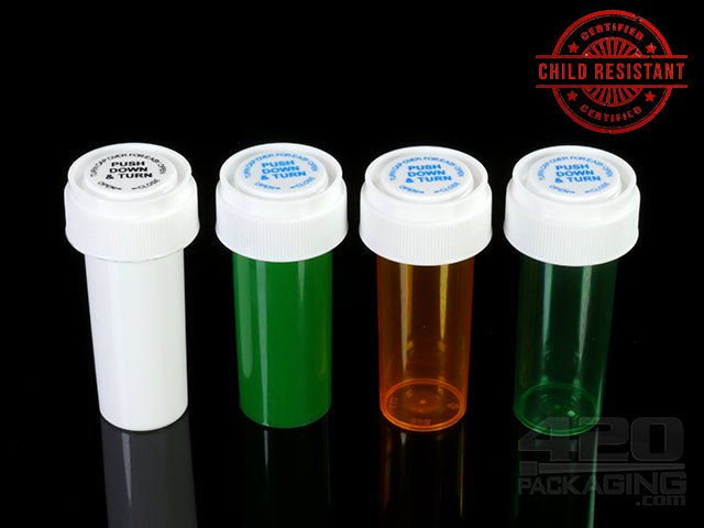 RC-08 Child Resistant Reversible Cap Vial (1 Gram) 410-Box TGRN (Transparent Green) - 1