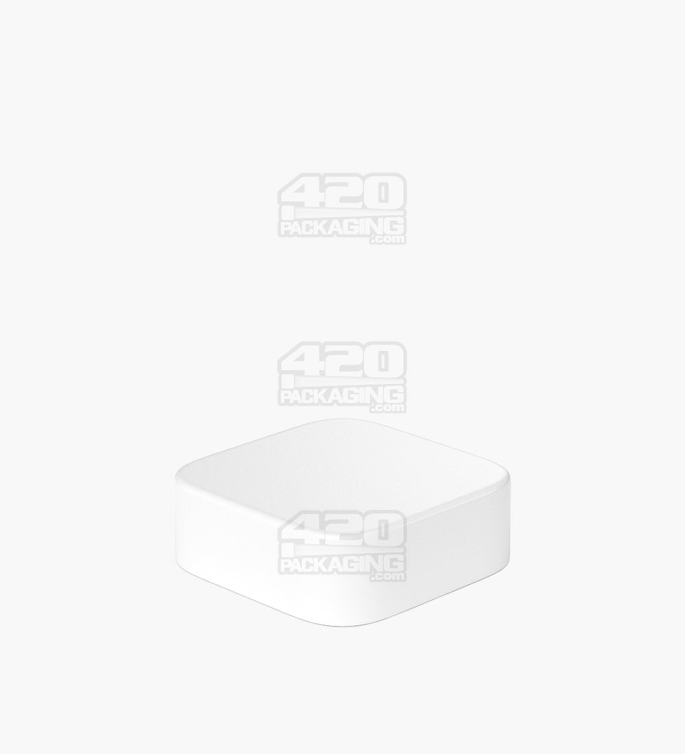 Qube 32mm White 5ml Glass Concentrate Jar W/ White Lid 250/Box - 9