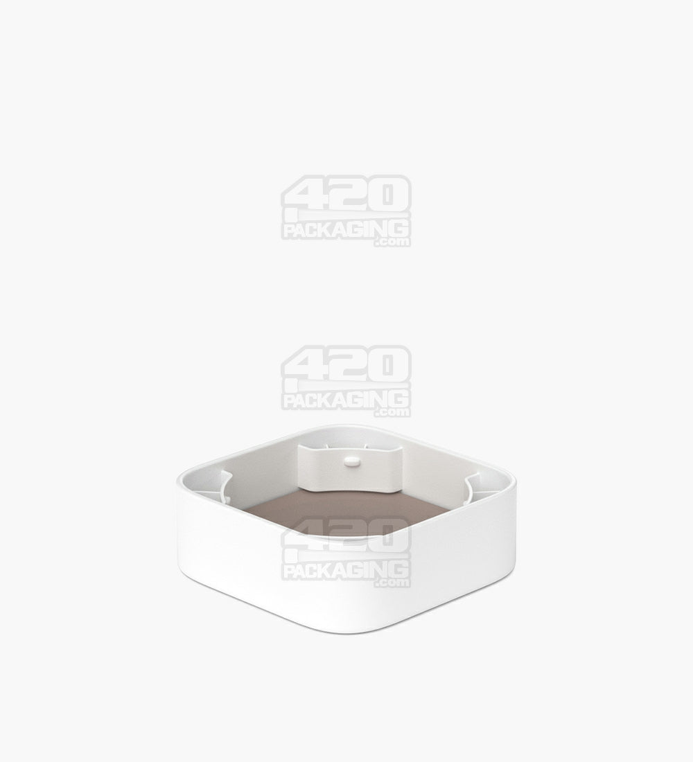 Qube 32mm White 5ml Glass Concentrate Jar W/ White Lid 250/Box - 10