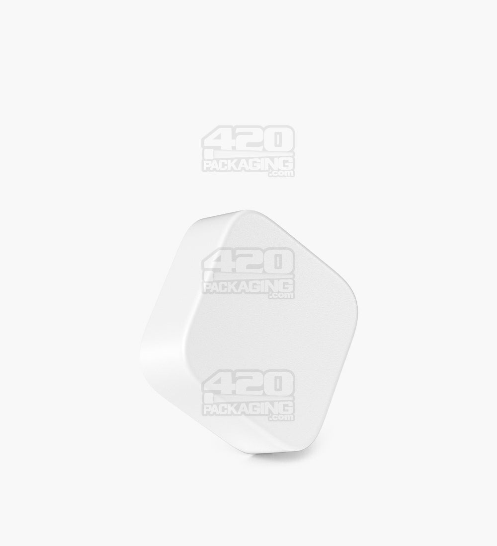 Qube 32mm White 5ml Glass Concentrate Jar W/ White Lid 250/Box - 7