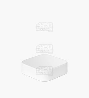 Qube 38mm White 9ml Glass Concentrate Jar W/ White Lid 250/Box - 9