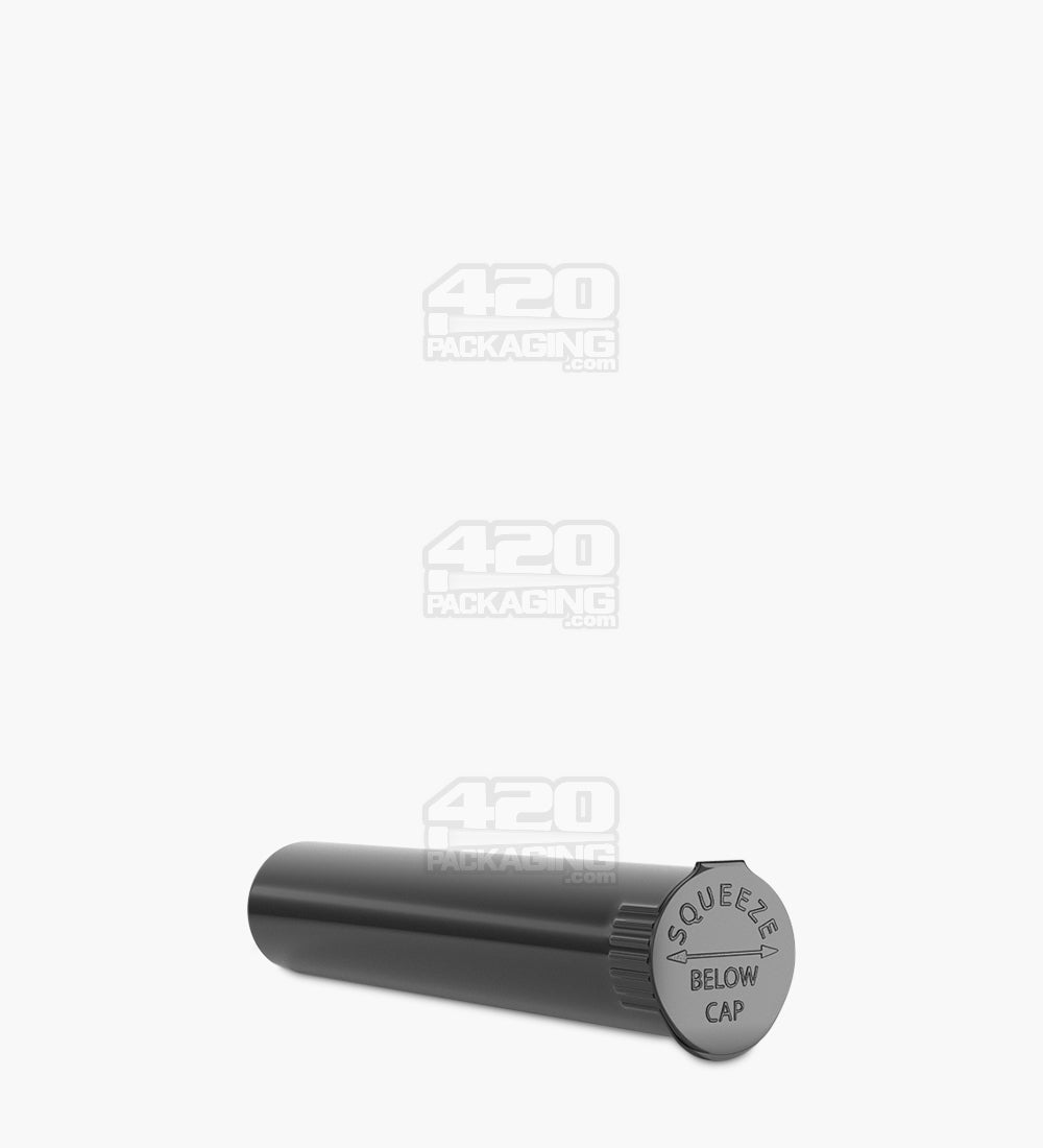 Child Resistant | Pop Top Opaque Plastic Pre-Roll Tubes (Open) | 98mm - Black - 1000 Count