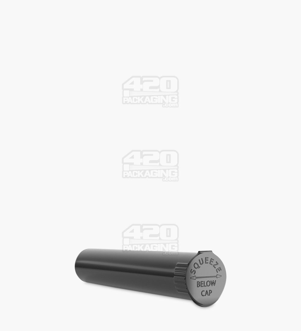 Child Resistant | Pop Top Opaque Plastic PCR Pre-Roll Tubes (Open) | 95mm - Black - 1000 Count