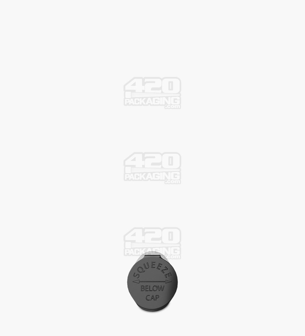 Child Resistant | Pop Top Opaque Plastic PCR Pre-Roll Tubes (Open) | 95mm - Black - 1000 Count