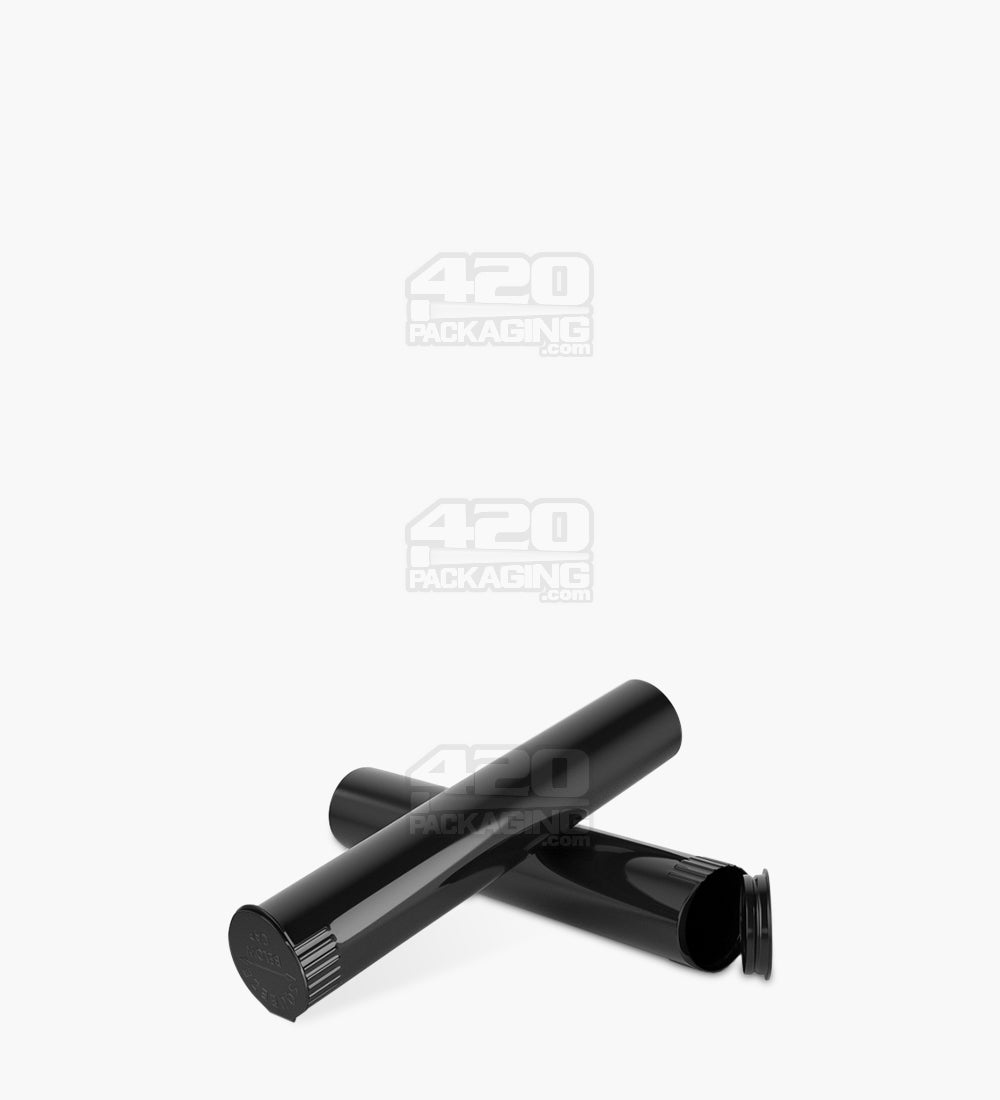 Child Resistant | Pop Top Opaque Plastic PCR Pre-Roll Tubes (Open) | 95mm - Black - 1000 Count