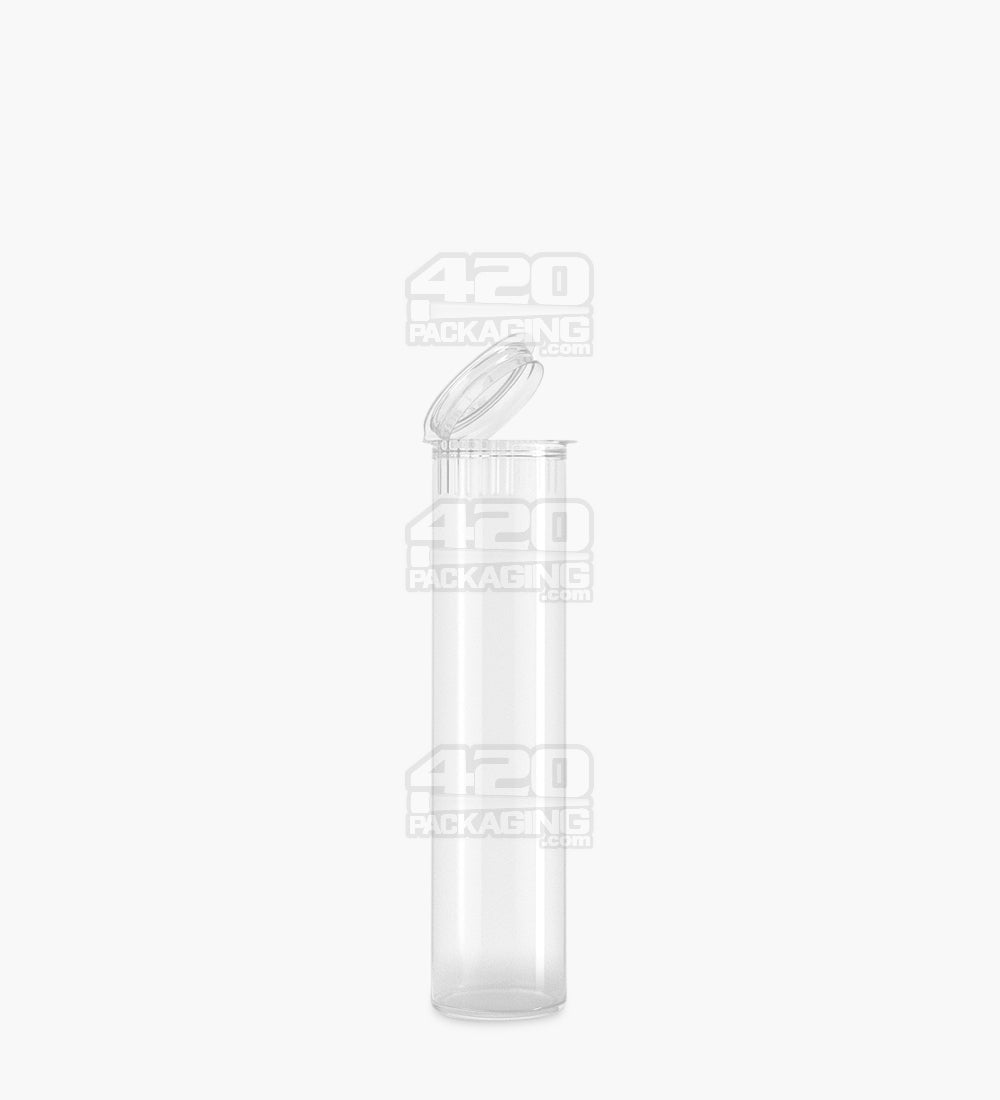 78mm Child Resistant Pop Top Clear Plastic Pre-Roll Tubes 1200/Box - 1