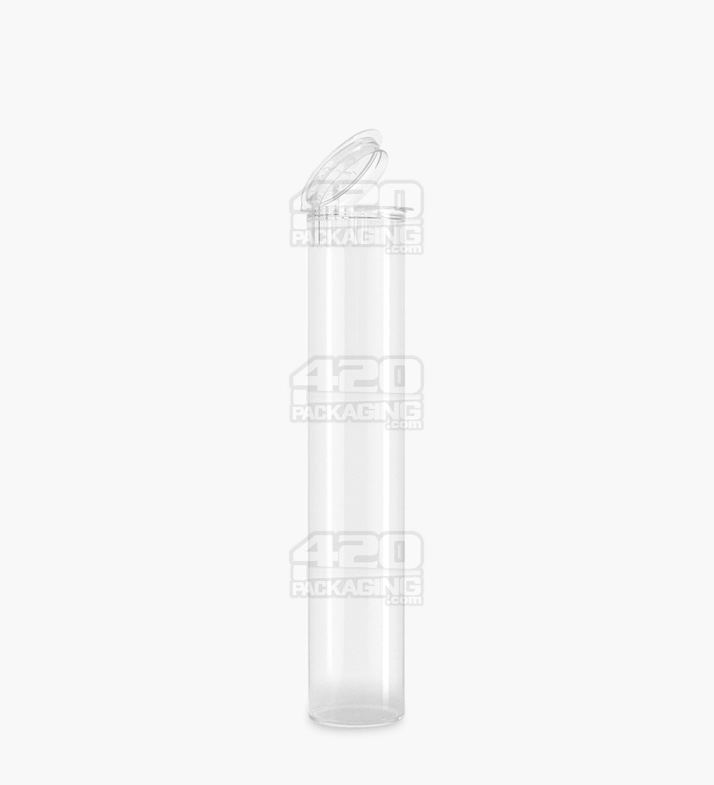 98mm Child Resistant Pop Top Clear Plastic PCR Pre - Roll Tubes 1000/Box - 1