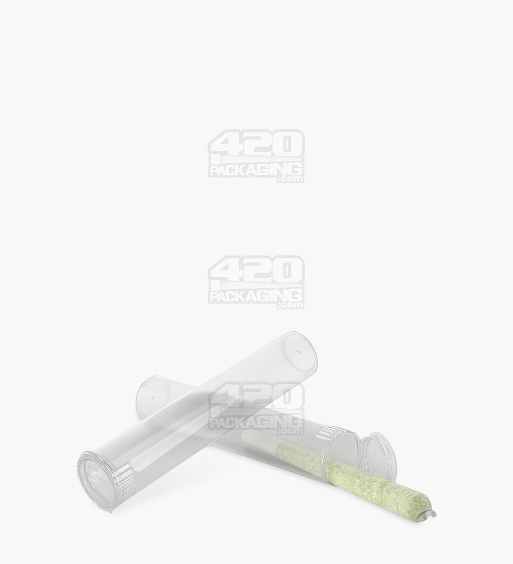 98mm Child Resistant Pop Top Clear Plastic PCR Pre - Roll Tubes 1000/Box - 5