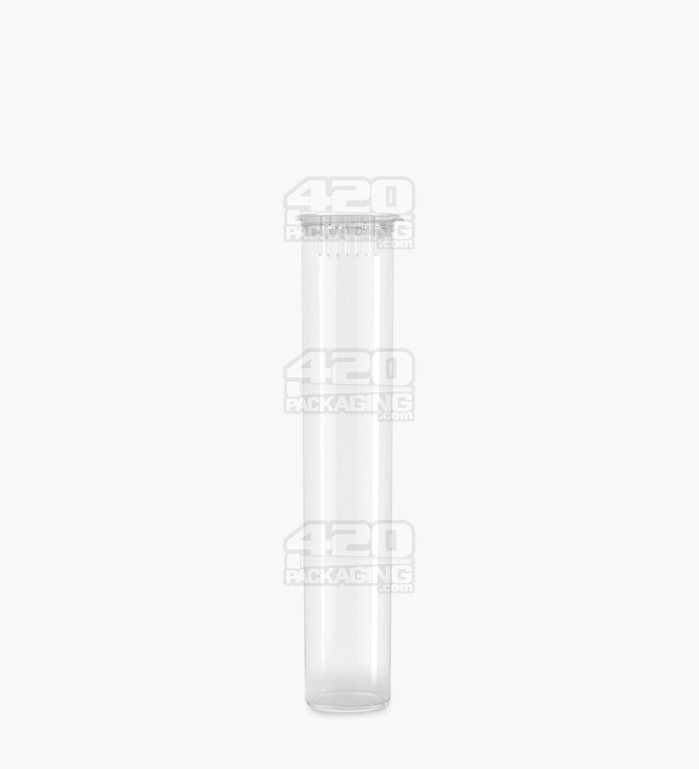 95mm Child Resistant Pop Top Opaque Clear Plastic Pre-Roll Tubes 1000/Box Closed - 3