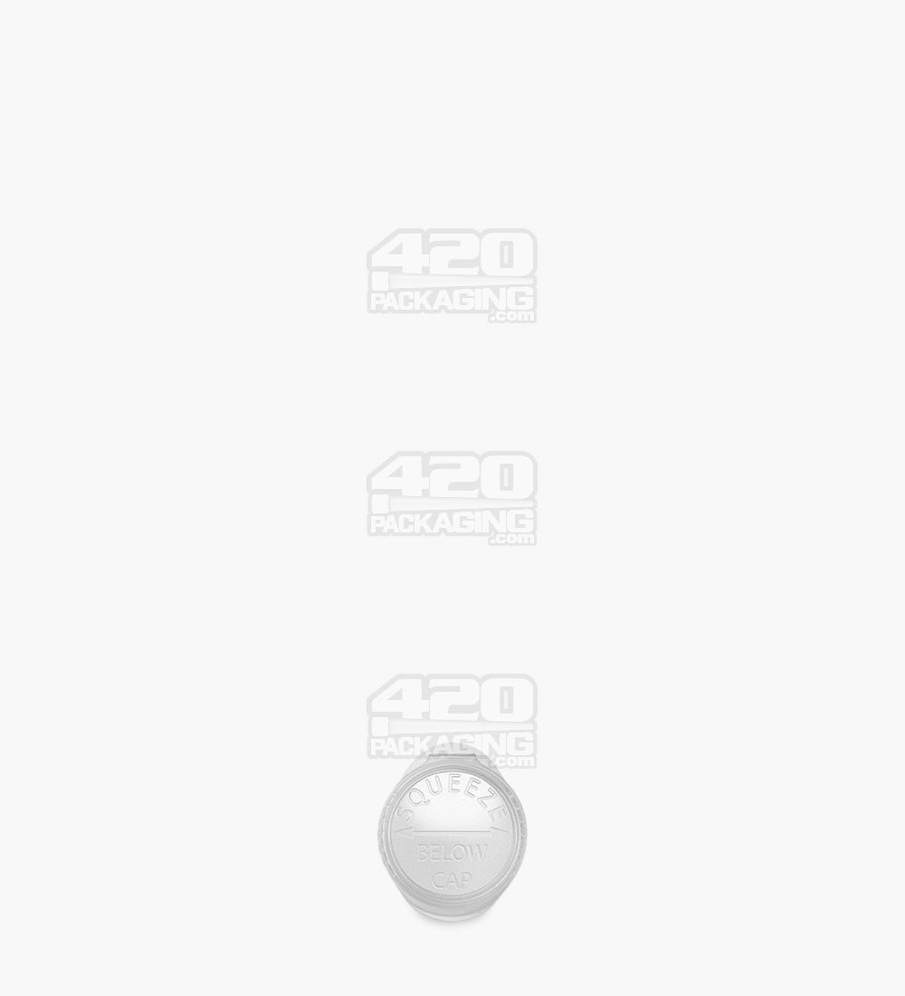 95mm Child Resistant Pop Top Opaque Clear Plastic Pre-Roll Tubes 1000/Box Closed - 8