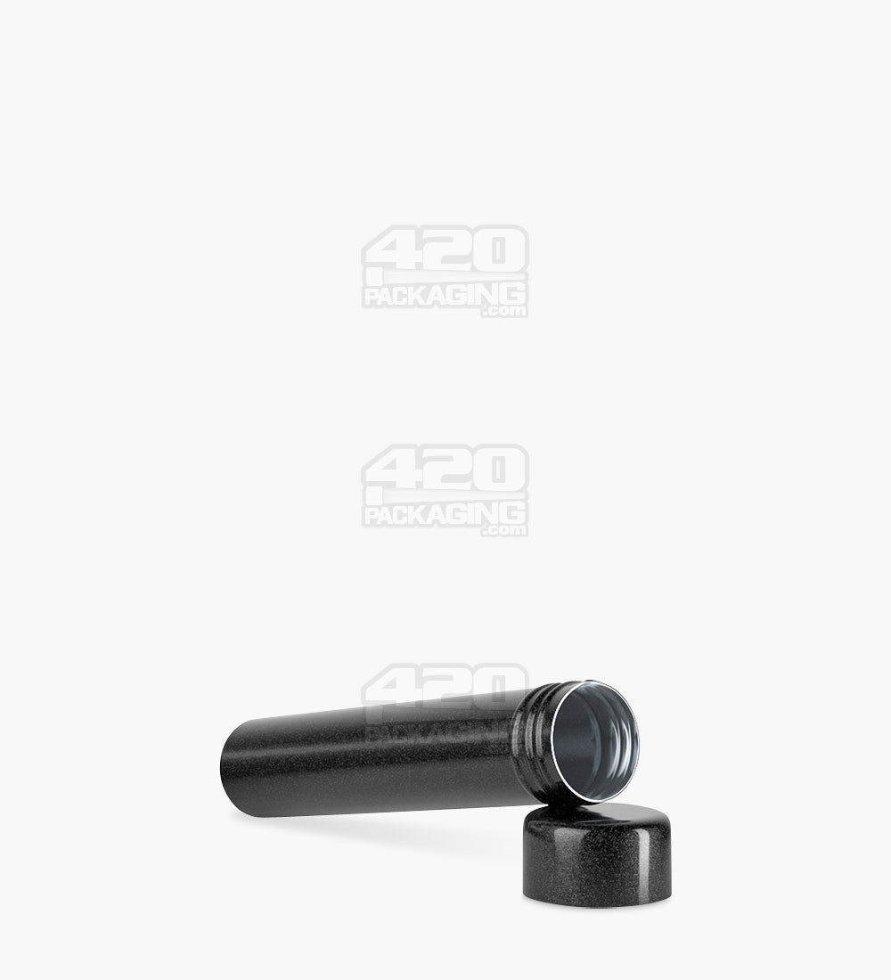 Child Resistant | Push Down and Turn Screw On Opaque Aluminum Metal Pre-Roll Tubes | 95mm - Black - 250 Count