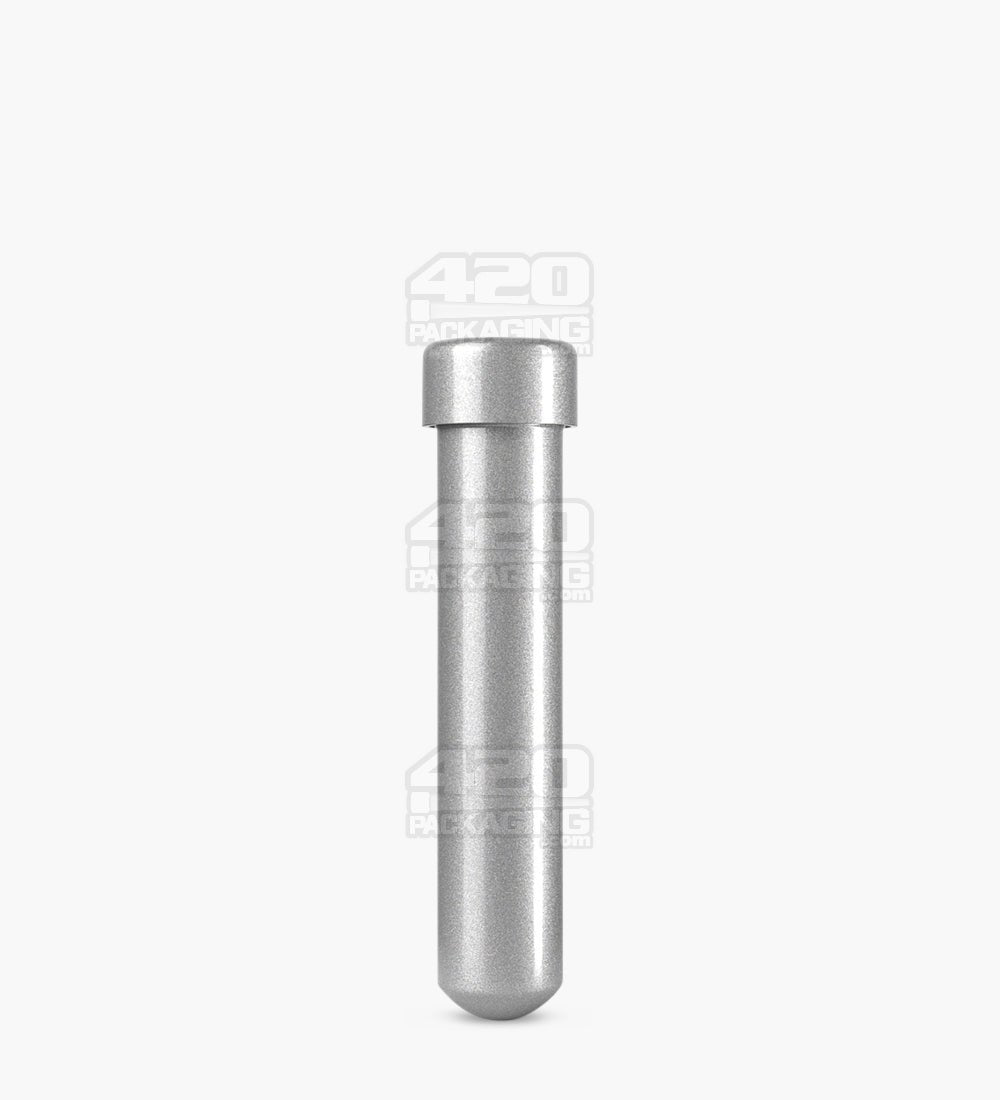 95mm Silver Opaque Child Resistant Pop Top Metal Pre-Roll Tubes 250/Box - 1