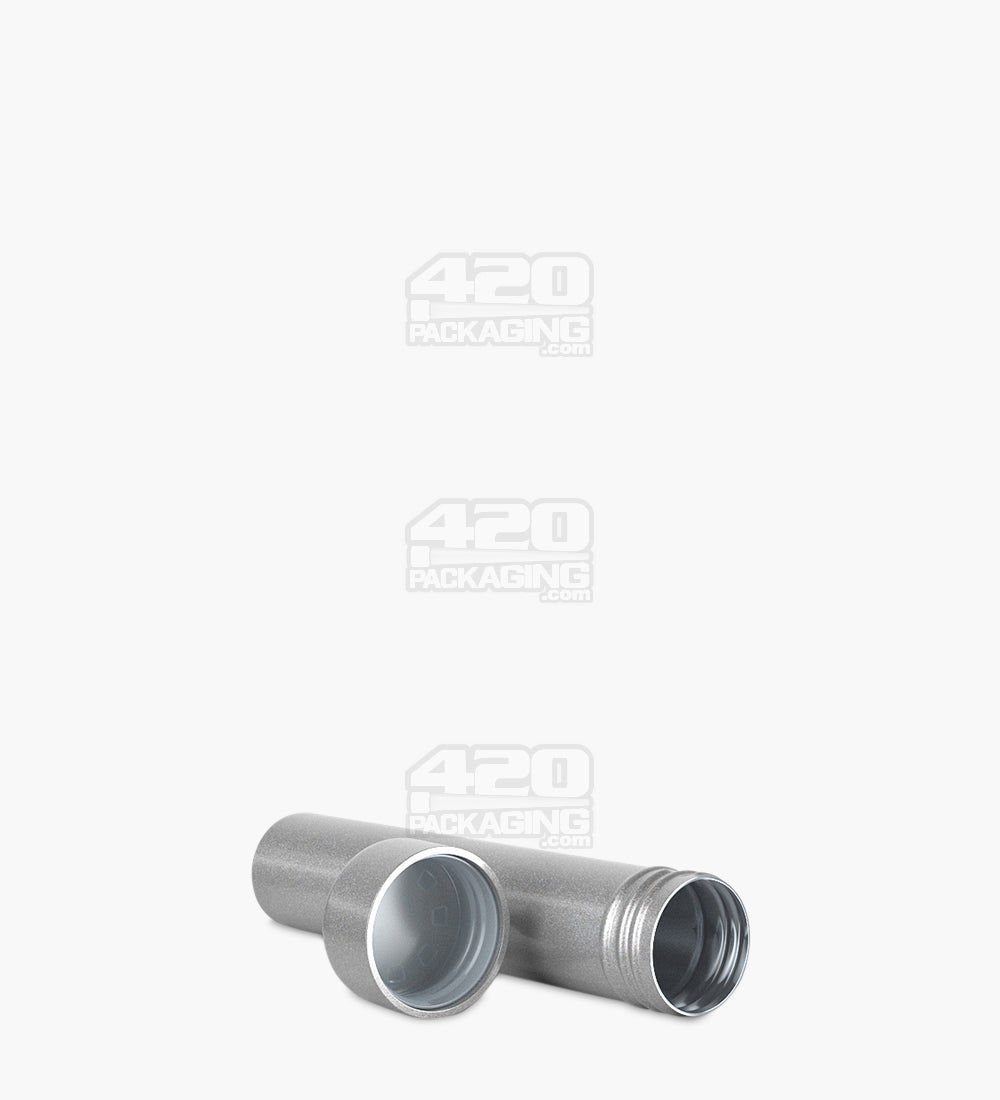 95mm Silver Opaque Child Resistant Pop Top Metal Pre-Roll Tubes 250/Box - 9