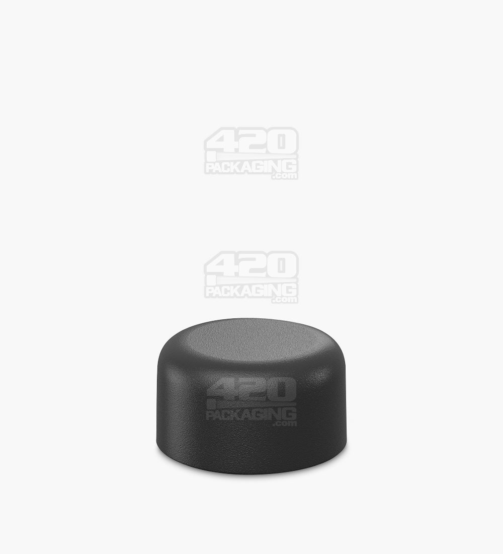 Child Resistant | Smooth Push Down & Turn Plastic Caps w/ Foam Liner | 28mm - Matte Black - 504 Count