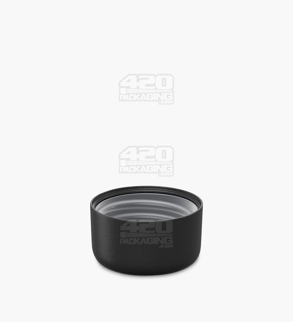 Child Resistant | Smooth Push Down & Turn Plastic Caps w/ Foam Liner | 28mm - Matte Black - 504 Count