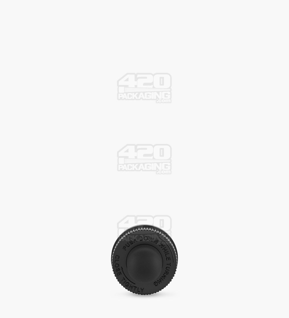 30mL Blus Glass Child Resistant Bottles With Black Ribbed Dropper Cap 120/Box - 11