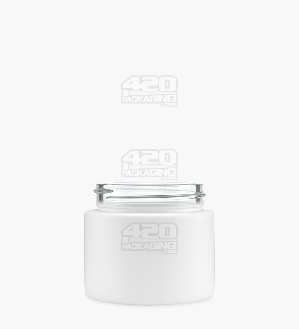2oz Straight Sided Matte White Glass Jars 200/Box - 1