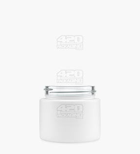 2oz Straight Sided Matte White Glass Jars 200/Box - 1