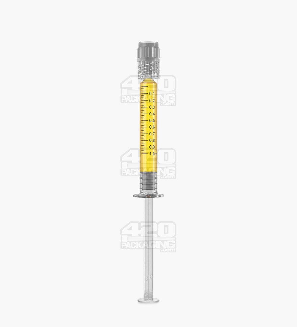 Luer Lock 1ml Long Glass Dab Applicator Syringes 100/Box - 2