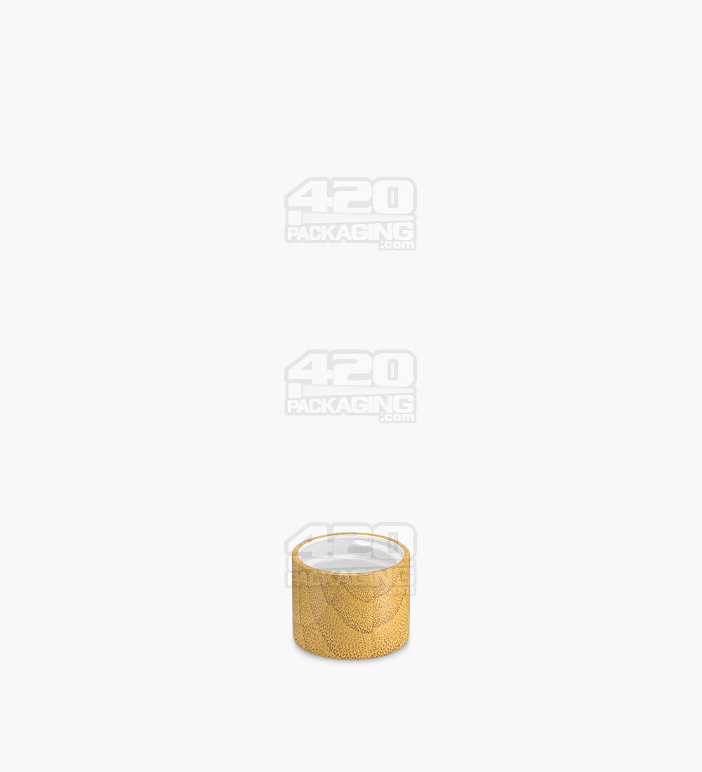 18mm Smooth Push and Turn Flat Plastic CR Caps For Glass Tubes - Bamboo - 400/Box - 4