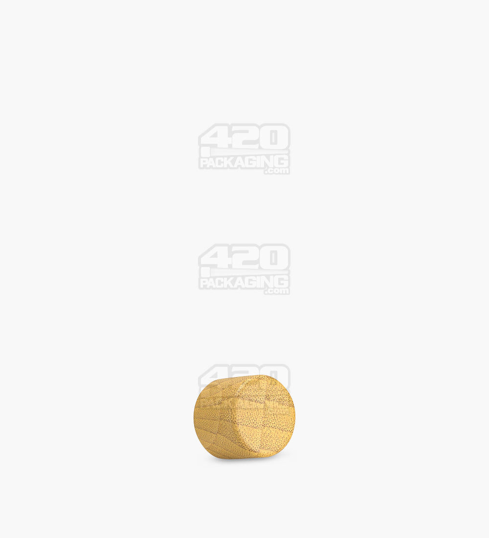 18mm Smooth Push and Turn Flat Plastic CR Caps For Glass Tubes - Bamboo - 400/Box - 1