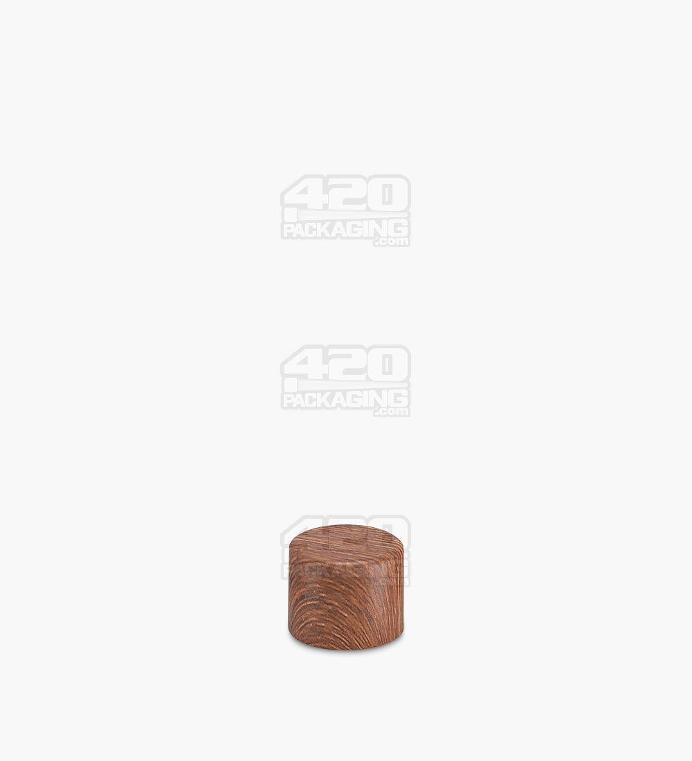 18mm Smooth Push and Turn Flat Plastic CR Caps For Glass Tubes - Mahogany - 400/Box - 3
