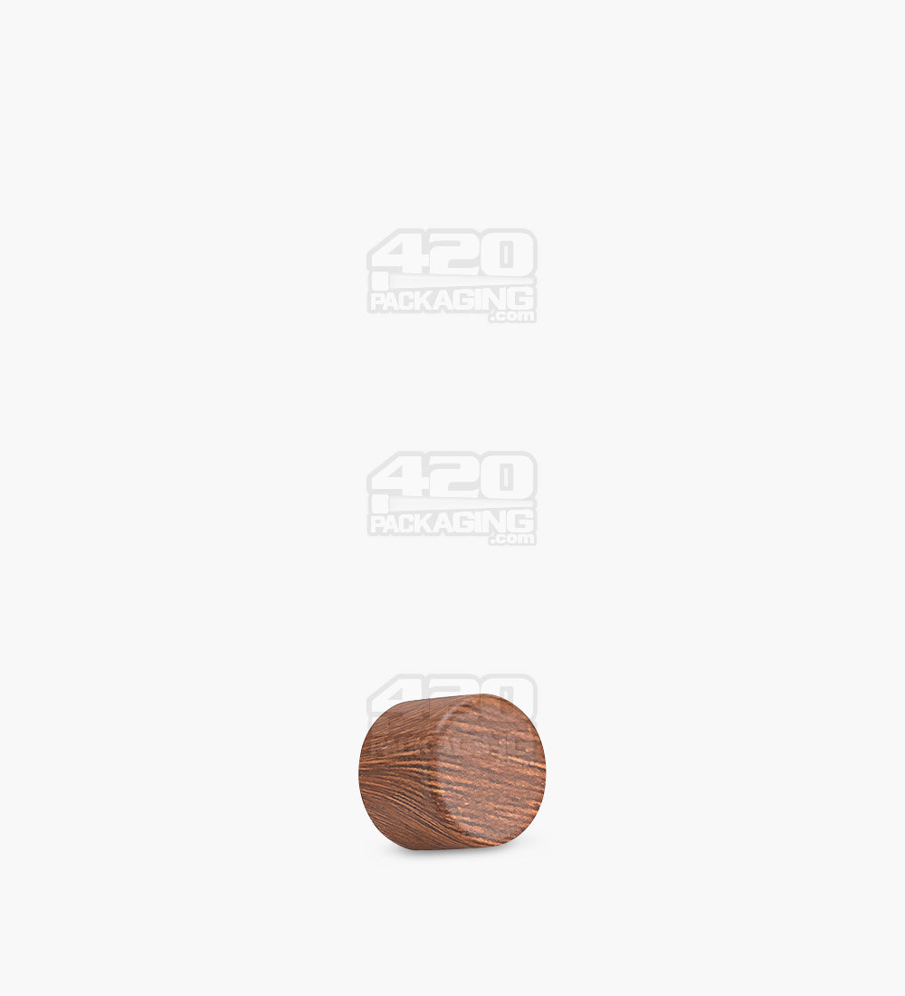 18mm Smooth Push and Turn Flat Plastic CR Caps For Glass Tubes - Mahogany - 400/Box - 1
