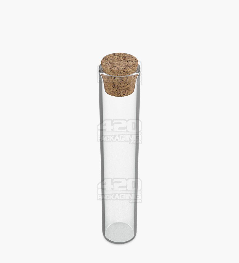 120mm King Size Clear Glass Pre-Roll Tubes with Cork Top 640/Box - 5