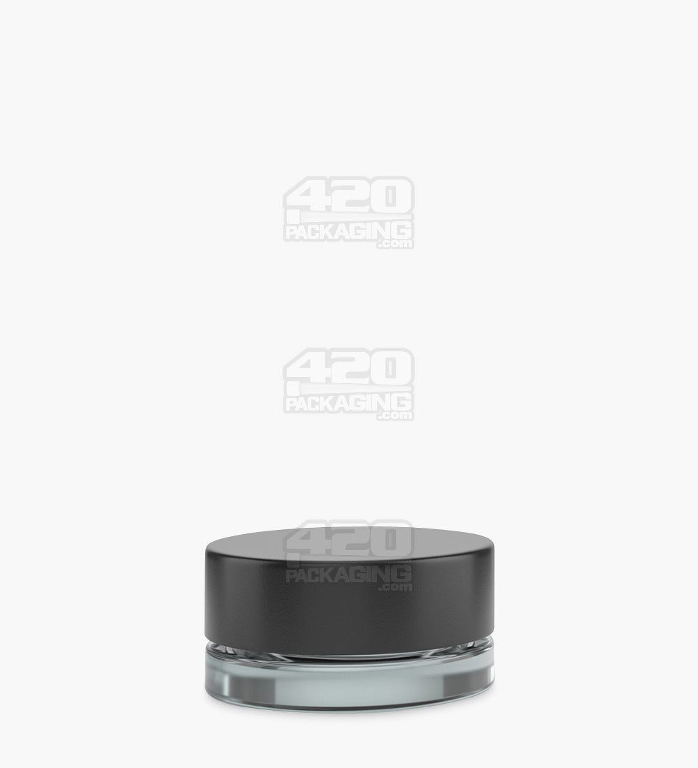 45mm Clear 7ml Glass Concentrate Jar With Black Cap 240/Box - 3