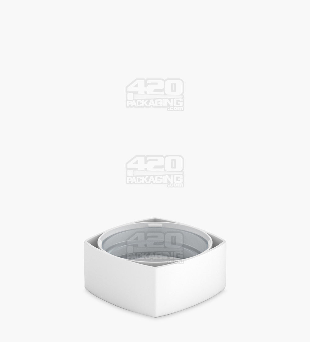 Child Resistant | Push Down & Turn Plastic Pillow Caps w/ Teflon Liner | 32mm - Matte White - 250 Count