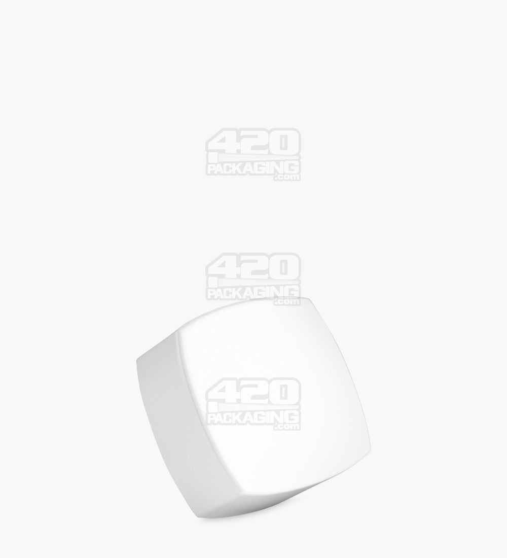 Child Resistant | Push Down & Turn Plastic Pillow Caps w/ Teflon Liner | 32mm - Matte White - 250 Count