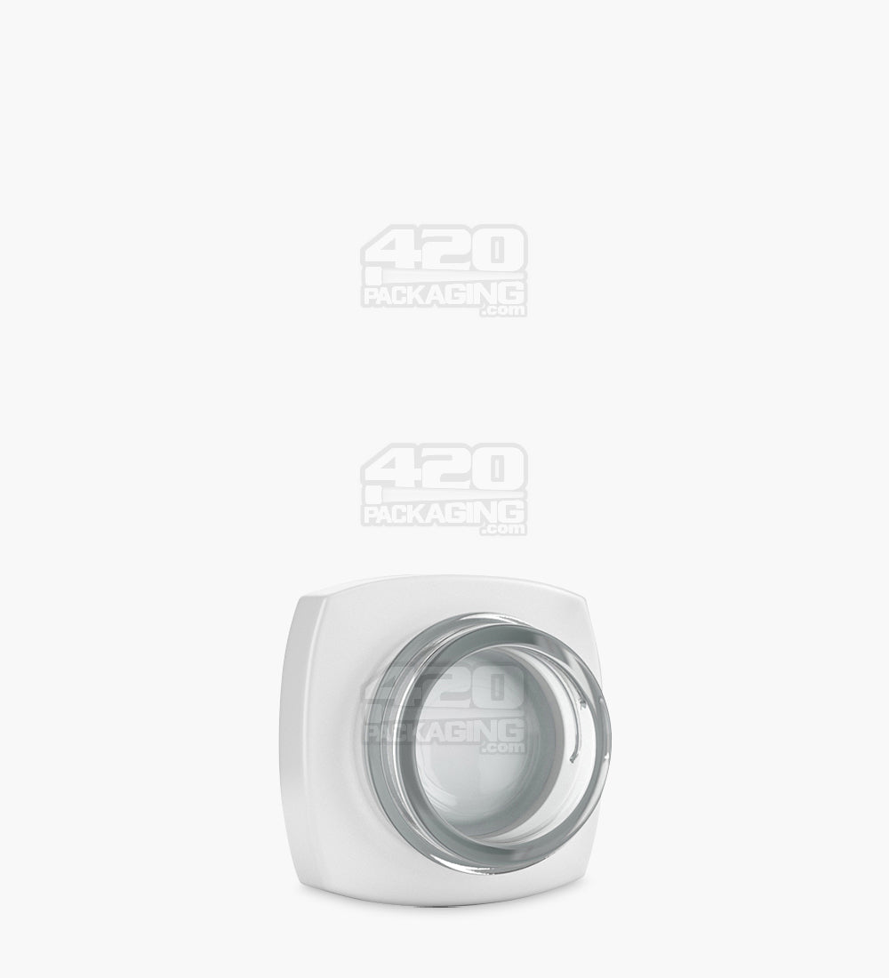 Matte White Glass Pillow Concentrate Jar w/ White Interior | 32mm - 5mL - 250 Count