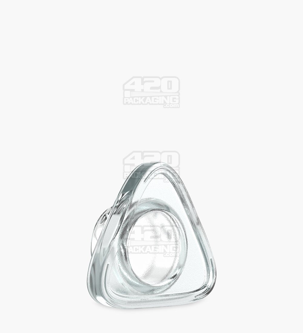24mm Clear 5ml Glass Triangle Concentrate Jar With Black Cap 240/Box - 6