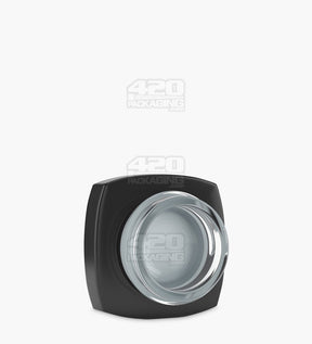 32mm Matte Black 9ml Glass Pillow Concentrate Jar w/ White Interior 240/Box - 3