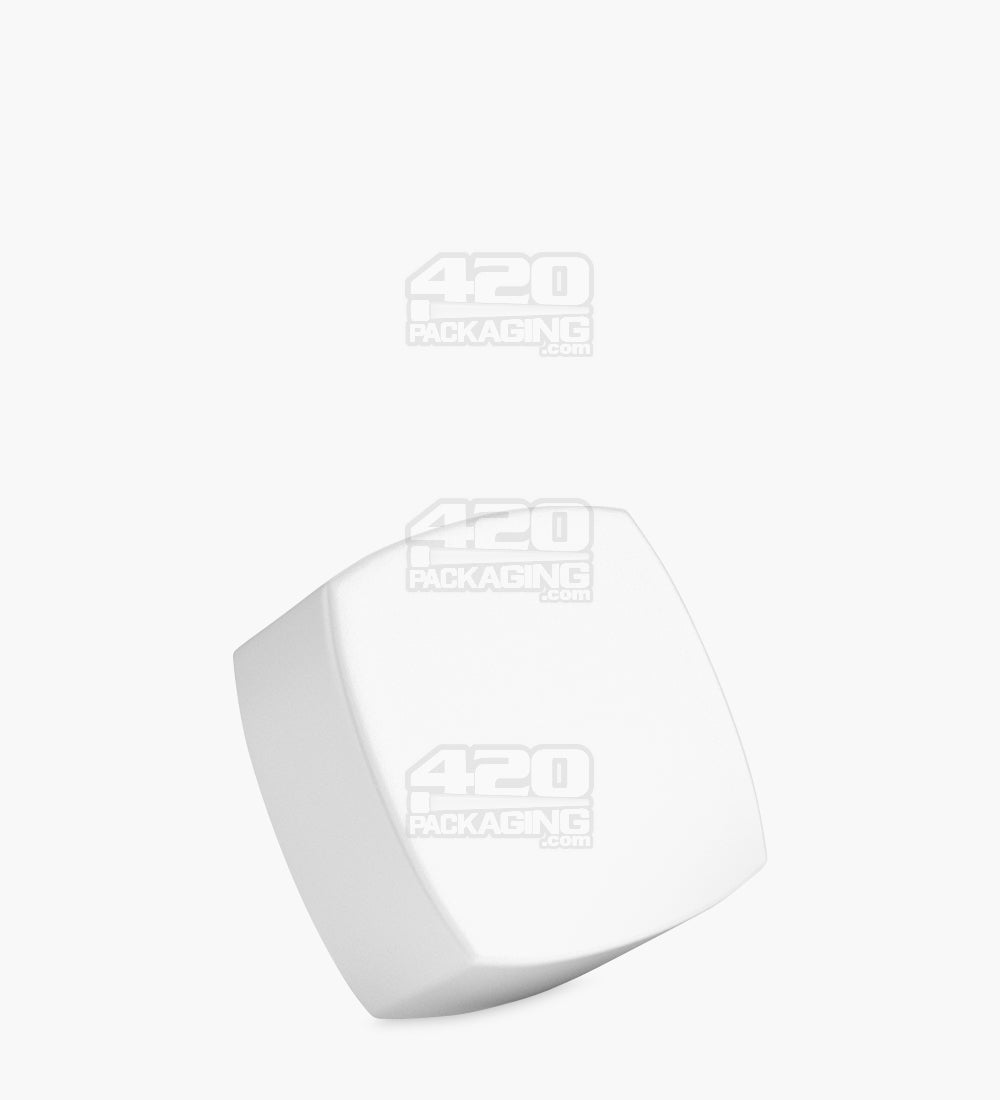 Child Resistant | Push Down & Turn Plastic Pillow PCR Caps w/ Teflon Liner | 38mm - Matte White - 240 Count